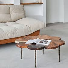 Vintage Round Coffee Table Wood