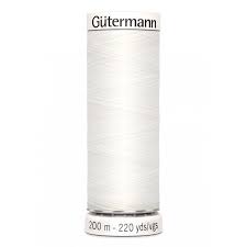 Bobine de fil blanc 800 Gütermann 200m polyester pour tout coudre à 3,90 €