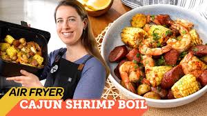 air fryer cajun shrimp boil cooking