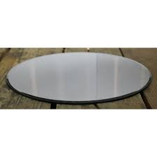 Round Glass Mirror Candle Plate Stand