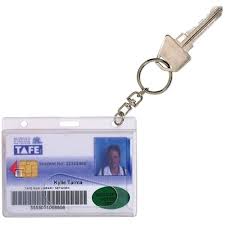 Officemax Rigid Id Card Holder Key Ring