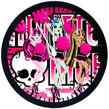 Monster High Black Frame Wall Clock For