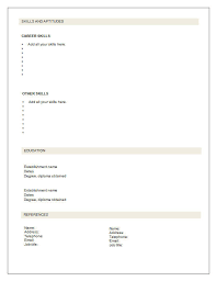 Blank resume template pdf new resume templates blank resume. Blank Resume Template Fill Acting Out Form Hudsonradc