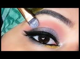 eye makeup for gray black golden and