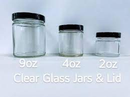 Clear Glass Jars 2oz 4oz And 9oz 3 Pack