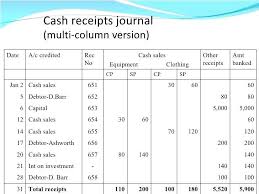 Disbursement Journal Template Excel Receipts Cash U2013