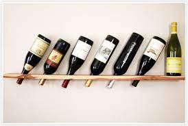 simple diy wall mount wine rack made of