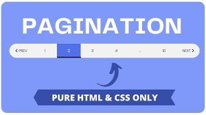 how to create pagination using html css