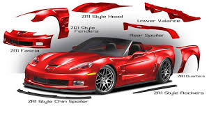 C6 Corvette Zr1 Style Body Panels Little Red Corvette