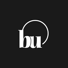bu logo initials monogram with circular