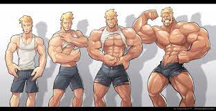 Muscle growth male comics