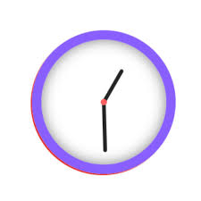 clock shape with minute and hour hand