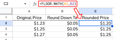 floor math function google sheets