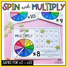 multiplication spinner games times