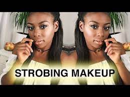how to strobe makeup highlighted and