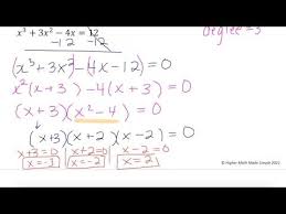 Solve Polynomial Equation By Factoring