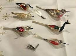 vintage mercury glass birds