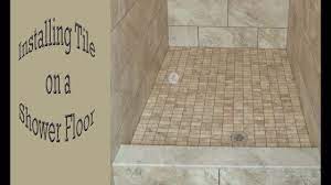 mosaic tile on a shower floor