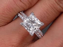 2 84 Ctw Princess Cut Diamond Engagement Ring H Vs2