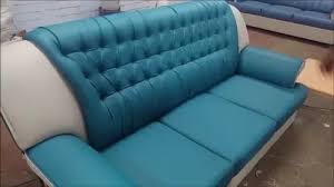 Blue And White Sofa Set With 2 Sofa Chairs
