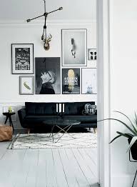 black and white apartment design with