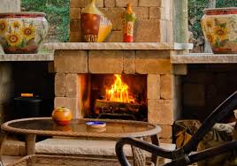 Outdoor Fireplace And Fire Feature