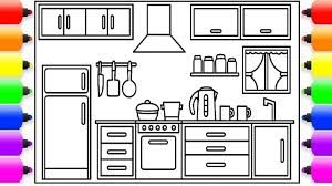 Šai lietotnei ir vairāk nekā 5 lejupielādes. How To Draw A Kitchen For Kids Kitchen Drawing Kitchen Coloring Pages For Kids Youtube