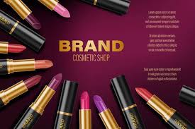 colorful lipstick ads fashion poster
