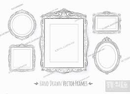 vine baroque frames set vector