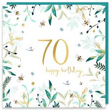 Amazing 70th birthday wishes to send to your family and loved ones. Louise Mulgrew Happy 70th Birthday Birthday Card