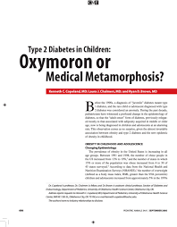 type 2 diabetes in children oxymoron