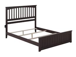 atlantic mission queen bed with matching footboard espresso