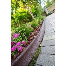 Ecoborder 4 Ft Brown Rubber Curb