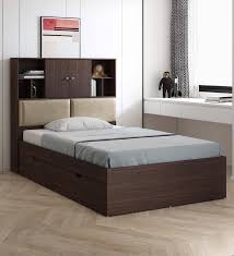 Ryno Queen Size Bed In Choco Walnut