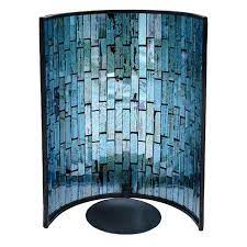 Metal Wall Sconce With Blue Tiled