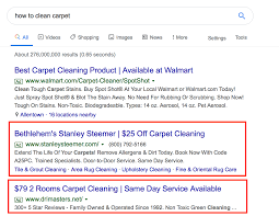 google local services ads for carpet