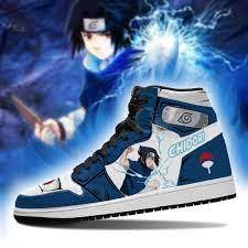 Naruto Sasuke Shoes Chidori Skill Costume Anime Jordan Sneakers
