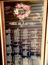 Wedding Mirror Seating Chart Leaning Floor Mirror Program