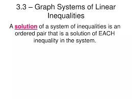 Graph Systems Of Linear Inequalities