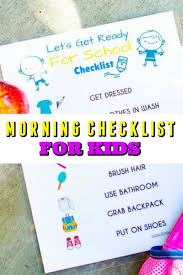 Morning Checklist For Kids To Keep Them On Task For Back To