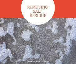 how to remove salt residue from floors