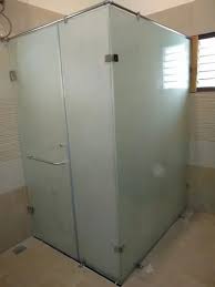 Plain Ss 304 Frosted Glass Shower Enclosure