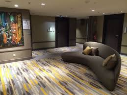 designed sofa and carpet at lift lobby