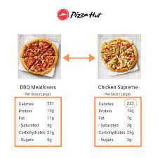 how many calories in pizza hut pizza