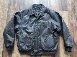 Vintage Snap-On Tools Leather Bomber Jacket Men's XL Black