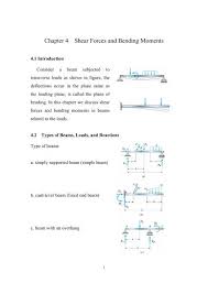 chapter 4 shear forces and bending moments