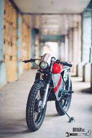 this customised yamaha rx100 cafe racer
