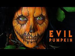 evil pumpkin halloween makeup tutorial