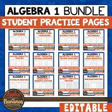 Algebra 1 Student Practice Pages