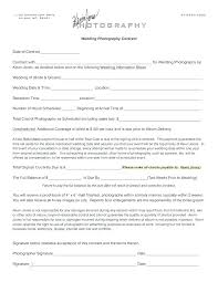 Event Photography Contract Simple Template Smartology